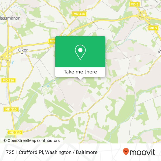 Mapa de 7251 Crafford Pl, Fort Washington, MD 20744