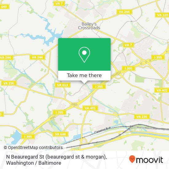 Mapa de N Beauregard St (beauregard st & morgan), Alexandria, VA 22312