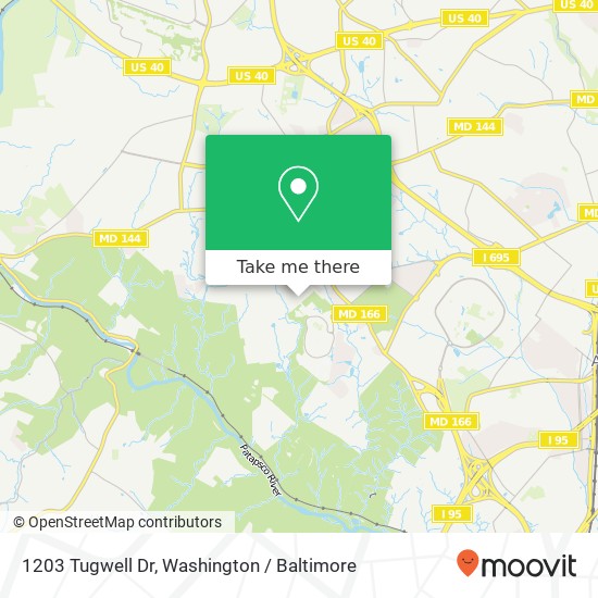 Mapa de 1203 Tugwell Dr, Catonsville, MD 21228