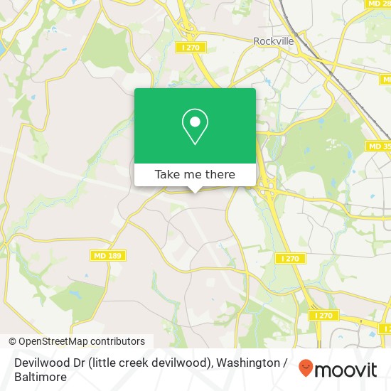 Devilwood Dr (little creek devilwood), Potomac, MD 20854 map