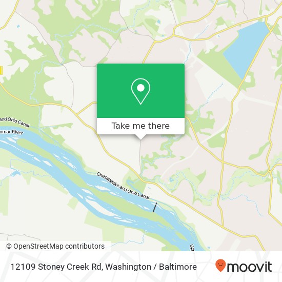 Mapa de 12109 Stoney Creek Rd, Potomac, MD 20854