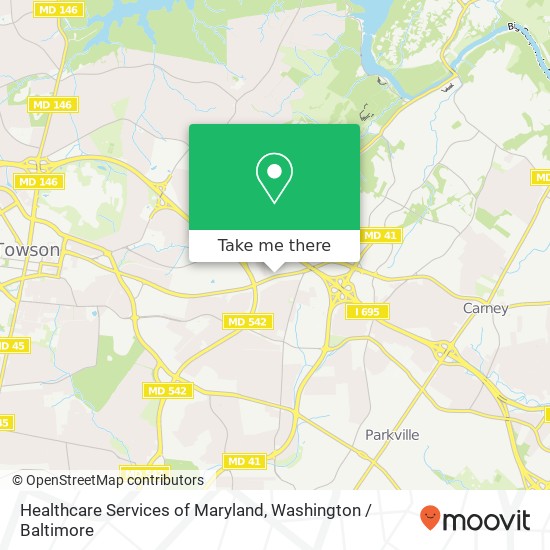 Healthcare Services of Maryland, 1740 E Joppa Rd map