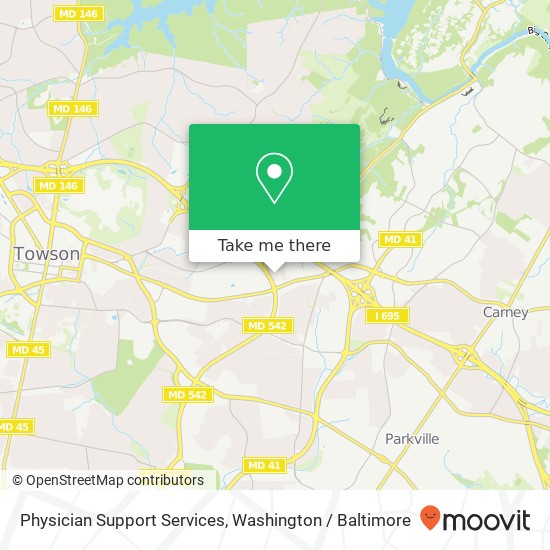 Physician Support Services, 8725 Loch Raven Blvd map