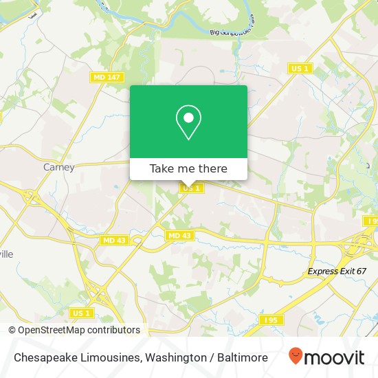 Mapa de Chesapeake Limousines
