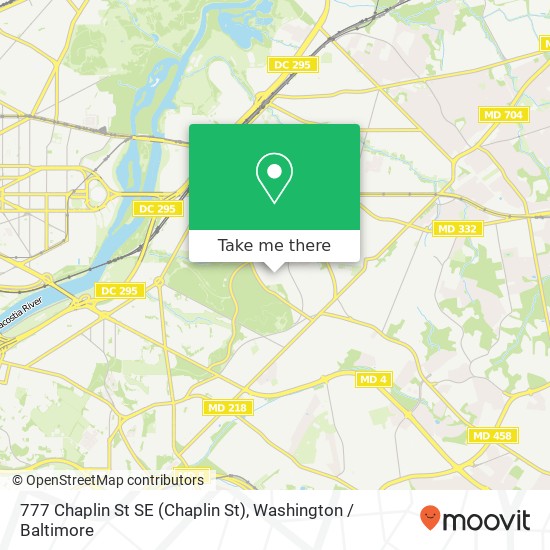 Mapa de 777 Chaplin St SE (Chaplin St), Washington, DC 20019