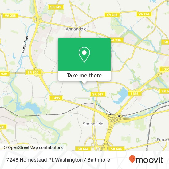 7248 Homestead Pl, Springfield, VA 22151 map