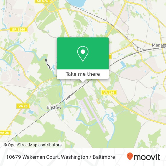 Mapa de 10679 Wakemen Court, 10679 Wakeman Ct, Manassas, VA 20110, USA