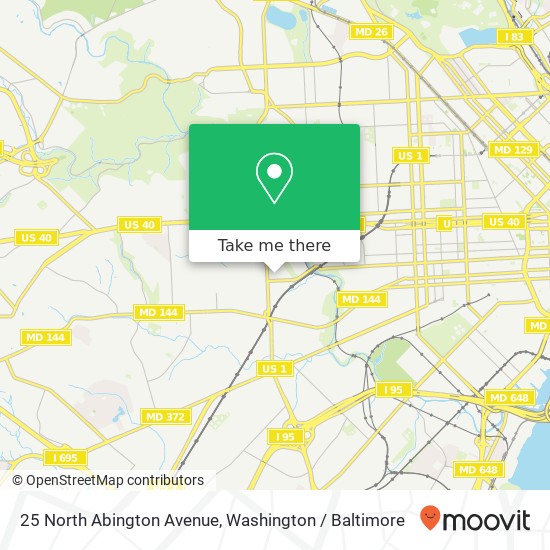 25 North Abington Avenue, 25 N Abington Ave, Baltimore, MD 21229, USA map