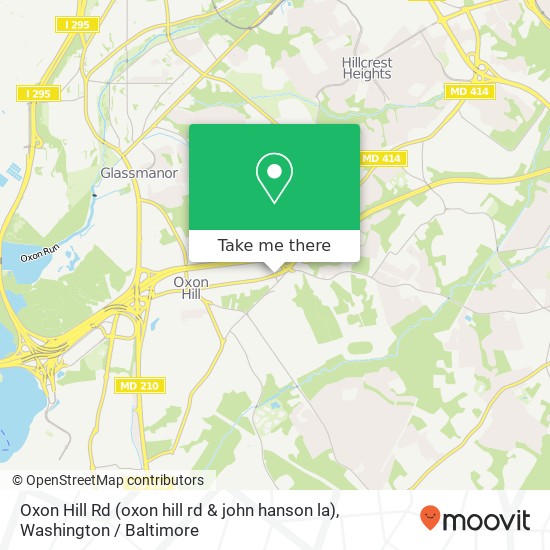 Mapa de Oxon Hill Rd (oxon hill rd & john hanson la), Oxon Hill, MD 20745