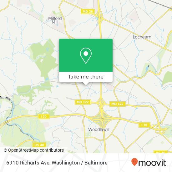 Mapa de 6910 Richarts Ave, Windsor Mill, MD 21244