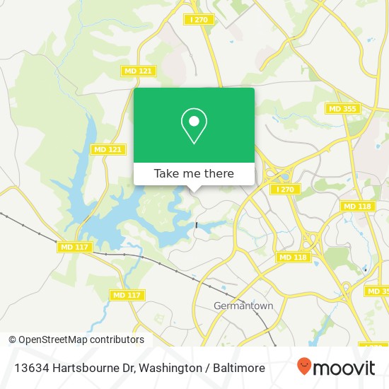 13634 Hartsbourne Dr, Germantown, MD 20874 map