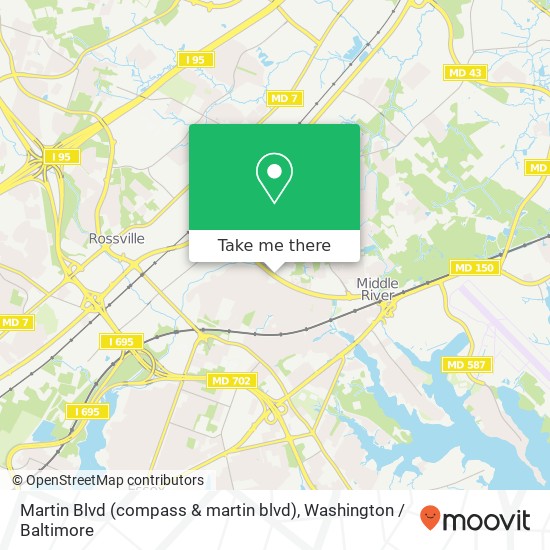 Martin Blvd (compass & martin blvd), Middle River, MD 21220 map