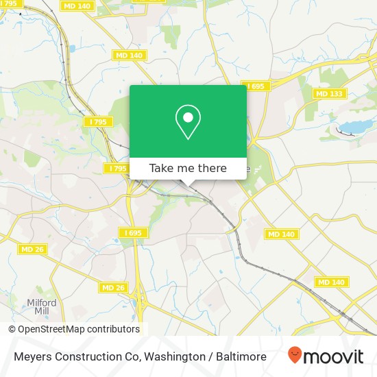 Mapa de Meyers Construction Co, 1121 Greenwood Rd