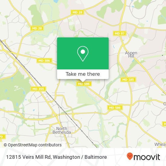 Mapa de 12815 Veirs Mill Rd, Rockville, MD 20853