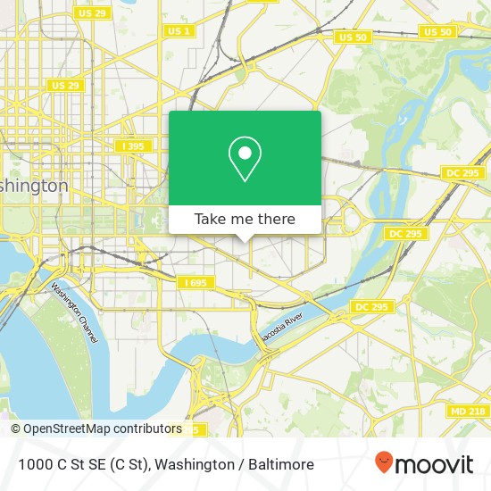 1000 C St SE (C St), Washington, DC 20003 map
