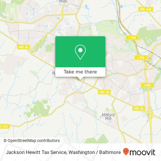 Jackson Hewitt Tax Service, 8730 Liberty Rd map