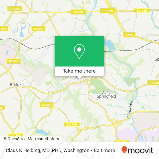 Claus K Helbing, MD ,PHD, 6210 Old Keene Mill Ct map