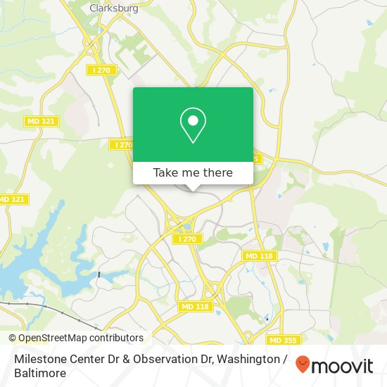 Milestone Center Dr & Observation Dr map