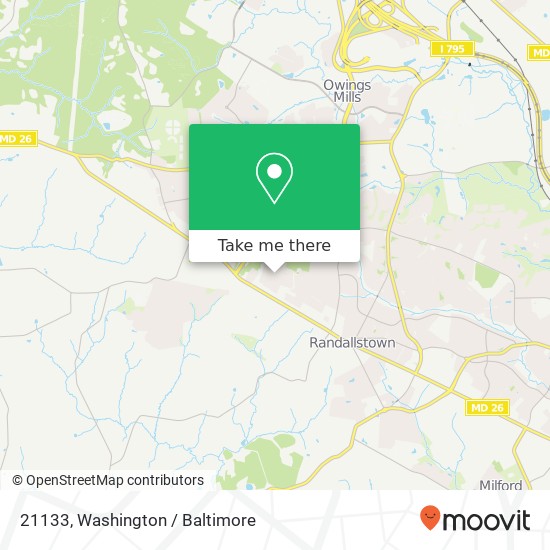 Mapa de 21133, Randallstown, MD 21133, USA