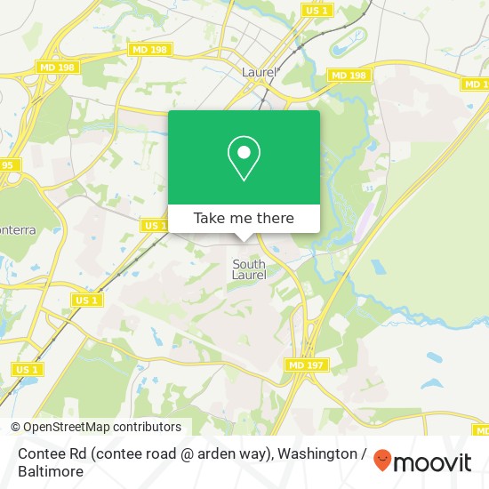 Contee Rd (contee road @ arden way), Laurel, MD 20708 map