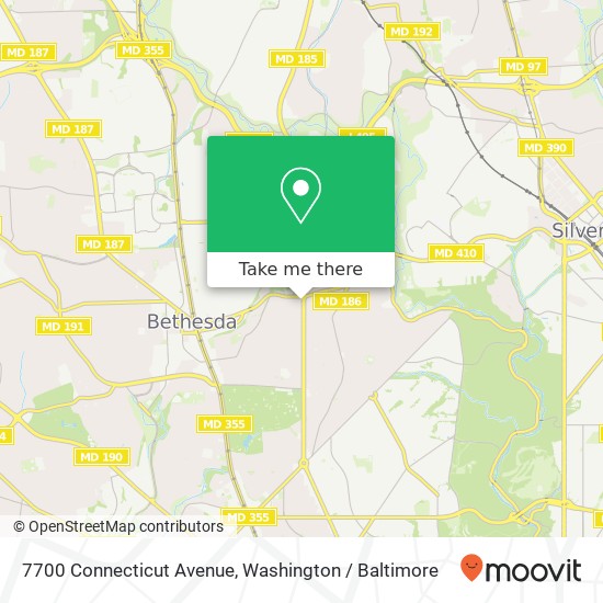 7700 Connecticut Avenue, 7700 Connecticut Ave, Chevy Chase, MD 20815, USA map