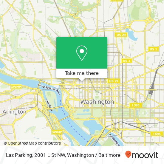 Mapa de Laz Parking, 2001 L St NW