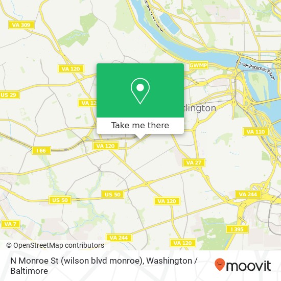 N Monroe St (wilson blvd monroe), Arlington, VA 22201 map