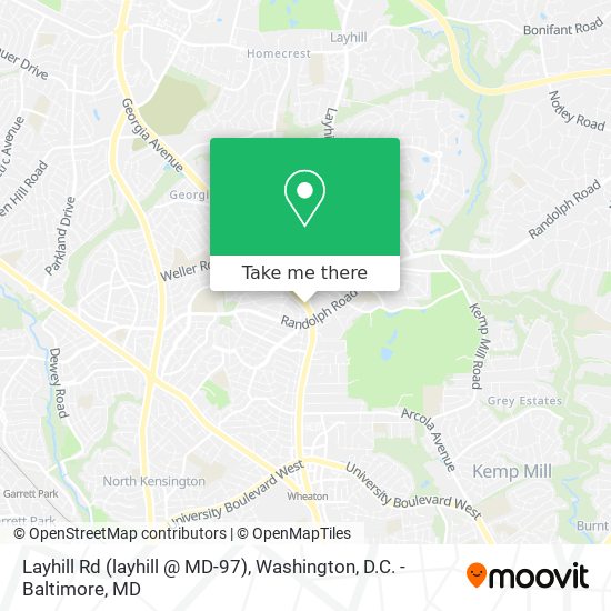 Layhill Rd (layhill @ MD-97) map