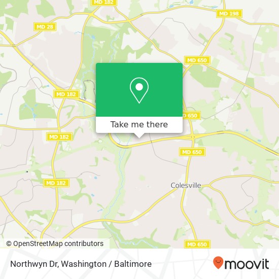 Mapa de Northwyn Dr, Silver Spring, MD 20904