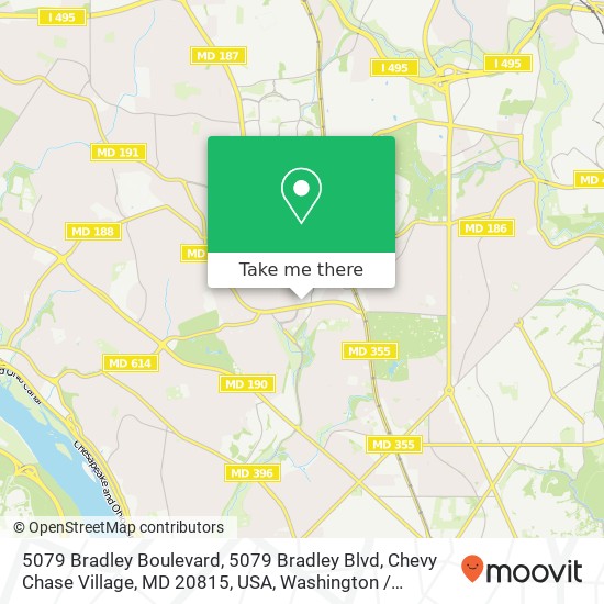 Mapa de 5079 Bradley Boulevard, 5079 Bradley Blvd, Chevy Chase Village, MD 20815, USA