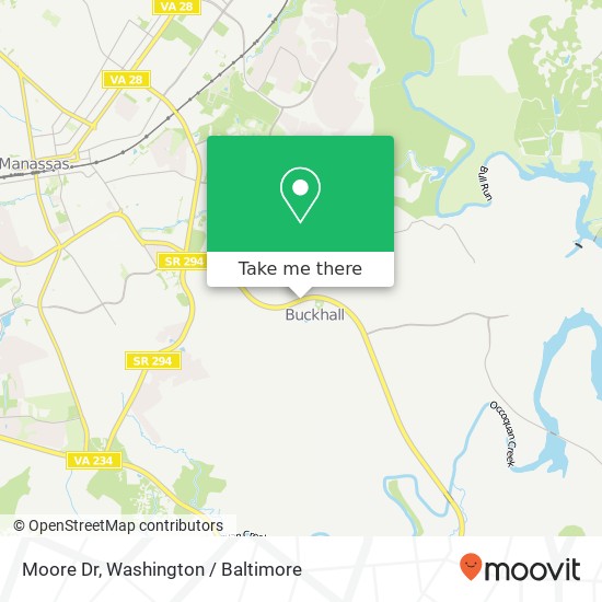 Mapa de Moore Dr, Manassas (MANASSAS), VA 20111