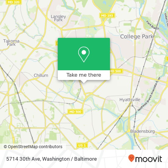 5714 30th Ave, Hyattsville, MD 20782 map