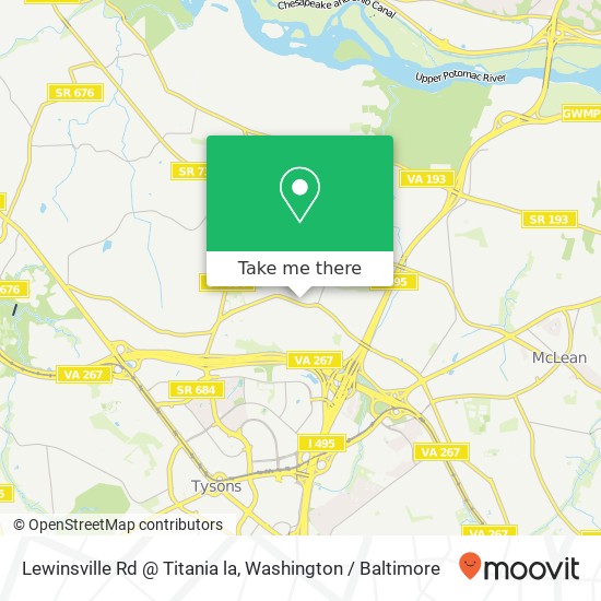 Mapa de Lewinsville Rd @ Titania la