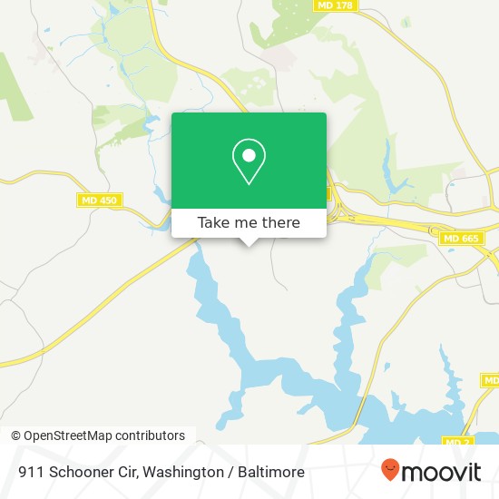 Mapa de 911 Schooner Cir, Annapolis, MD 21401