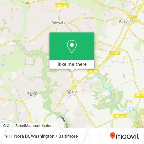 911 Nora Dr, Silver Spring, MD 20904 map