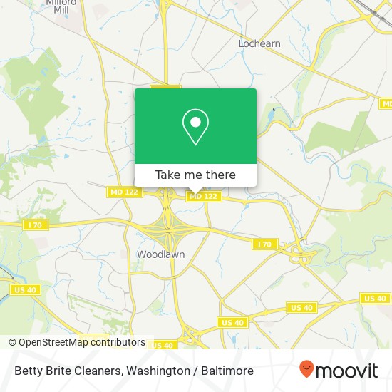 Betty Brite Cleaners, 6616 Security Blvd map
