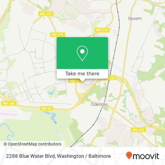 Mapa de 2288 Blue Water Blvd, Odenton, MD 21113