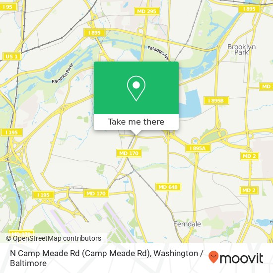 Mapa de N Camp Meade Rd (Camp Meade Rd), Linthicum Heights, MD 21090