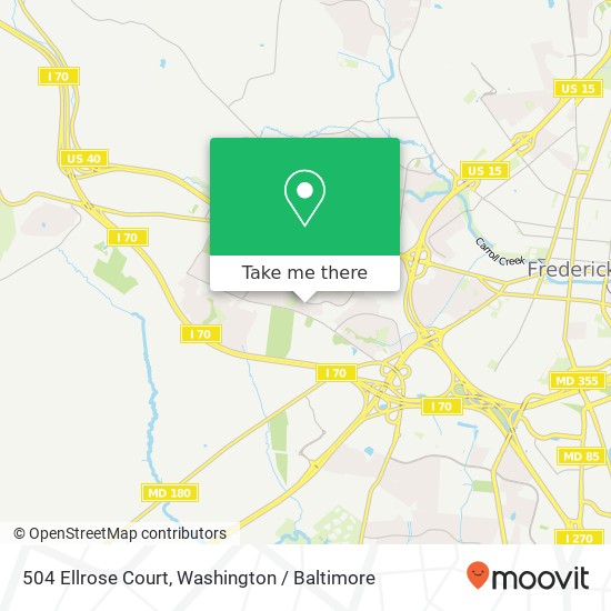 Mapa de 504 Ellrose Court, 504 Ellrose Ct, Frederick, MD 21703, USA