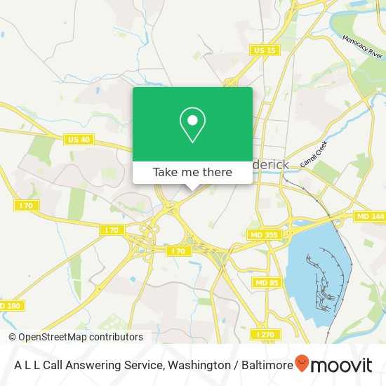 A L L Call Answering Service map
