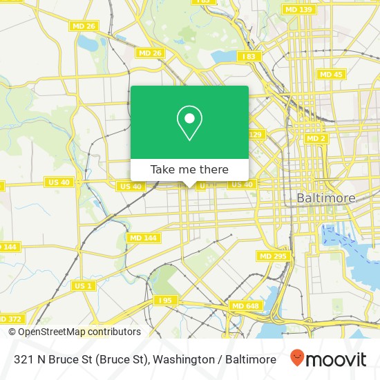 321 N Bruce St (Bruce St), Baltimore, MD 21223 map