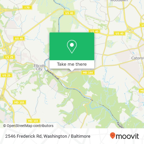 Mapa de 2546 Frederick Rd, Catonsville, MD 21228