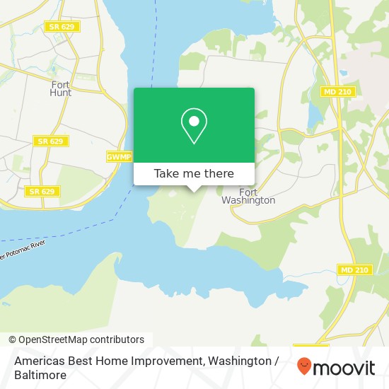 Mapa de Americas Best Home Improvement, Fort Washington Rd