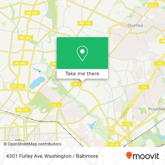 4301 Furley Ave, Baltimore, MD 21206 map