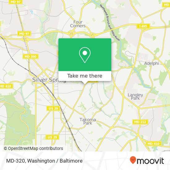 Mapa de MD-320, Silver Spring, MD 20910