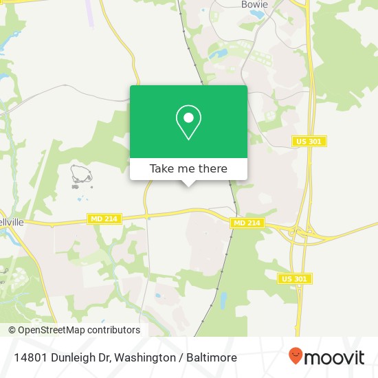 Mapa de 14801 Dunleigh Dr, Bowie, MD 20721