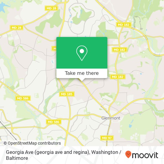 Mapa de Georgia Ave (georgia ave and regina), Silver Spring (ASPEN HILL), MD 20906