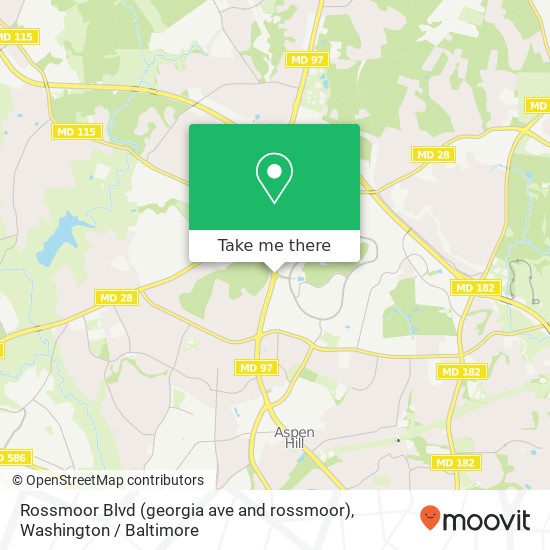 Mapa de Rossmoor Blvd (georgia ave and rossmoor), Rockville, MD 20853