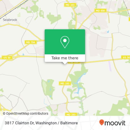 Mapa de 3817 Clairton Dr, Bowie, MD 20721