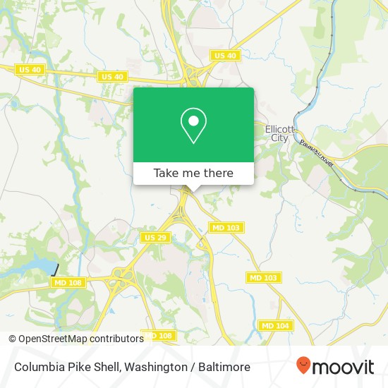 Mapa de Columbia Pike Shell, 4205 Montgomery Rd